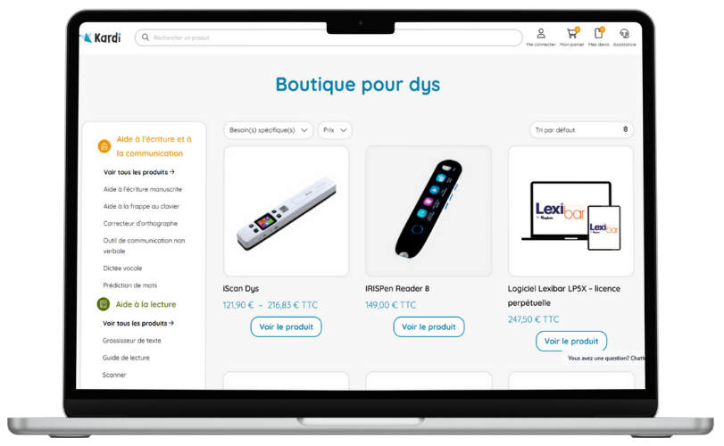 4. La boutique Aperçu nouveau site : boutique