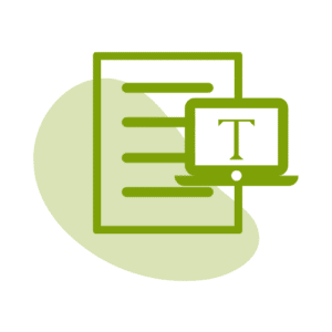 Icone Conversion de document avec OCR Vert