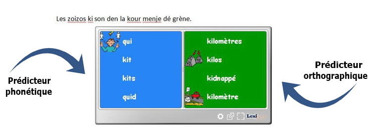 Gif animé prédiction orthographique Lexibar