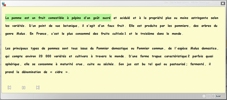 Gif animé synthèse vocale lexibar