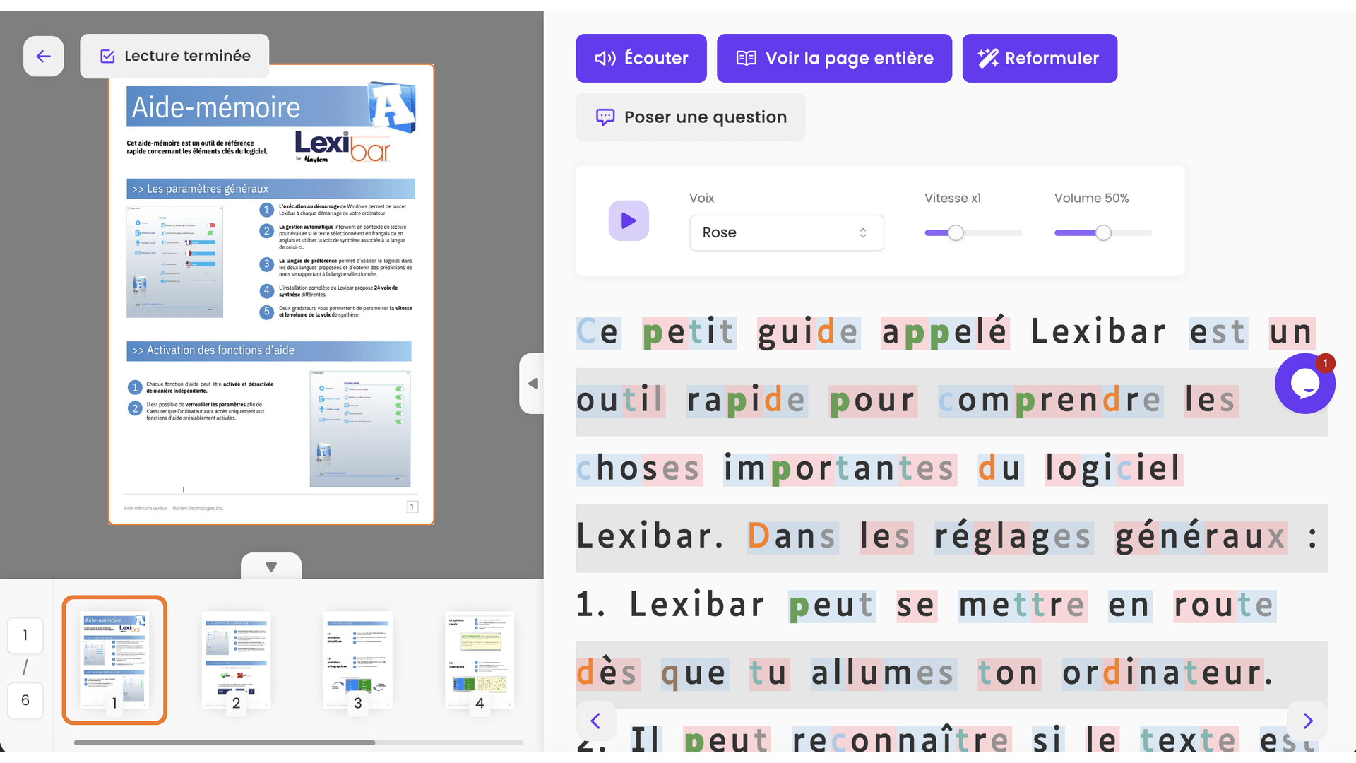 Adapter le texte dans Glaaster